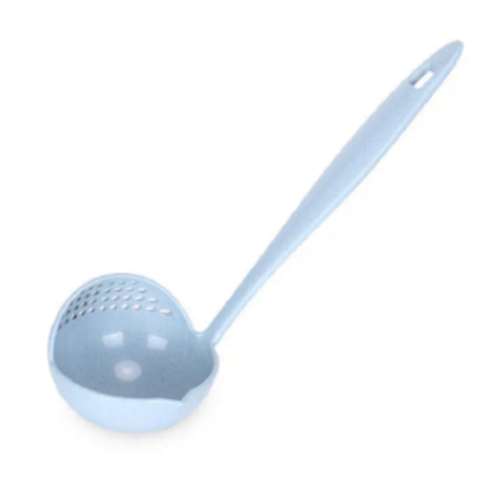 💙 Blue Two-in-one Kitchen Soup Spoon, Long Handle Plastic Colander ☆》NWT《☆
